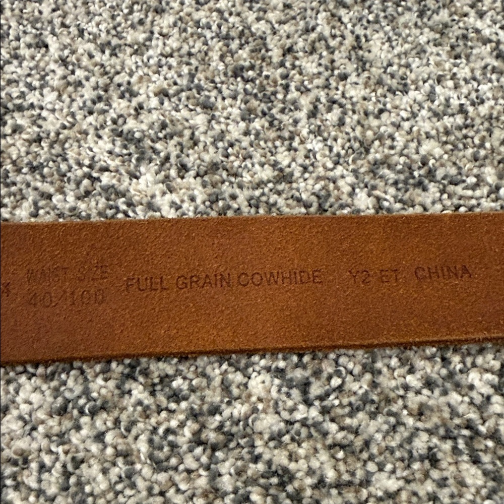 Men's Brown Full Grain Cow Hide Minimalist Classic Original Penguin Belt Size 40 - Picture 9 of 11